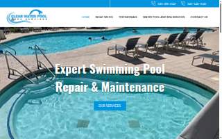 Clear Water Pool & Spa Service website