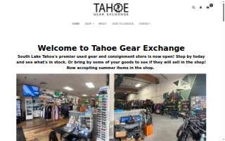 Tahoe Gear Exchange website