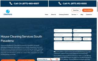 Cleenora Maids and Cleaning Services Pasadena of South Pasadena website