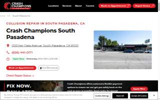 Crash Champions Collision Repair South Pasadena website