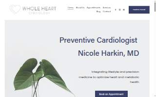 Whole Heart Cardiology - Nicole Harkin, MD of South San Francisco website