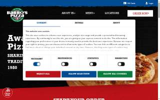 Barro's Pizza of Marana website