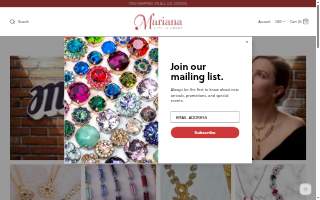 Mariana's Flower Shop website