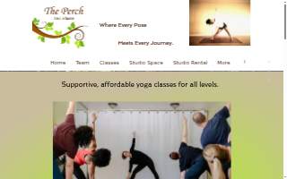 The Perch Studio Space website