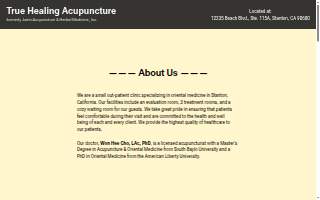 True Healing Acupuncture website