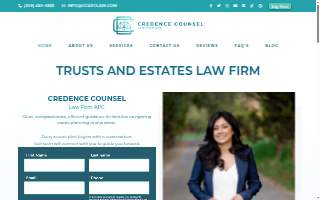 Credence Counsel APC website