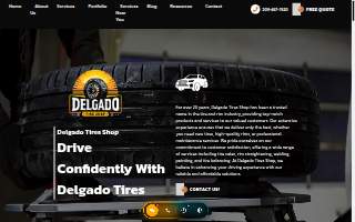 Delgado Tire Shop website