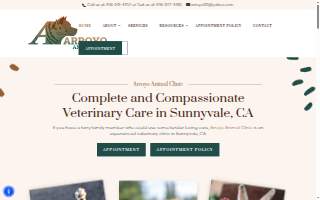 Arroyo Animal Clinic website
