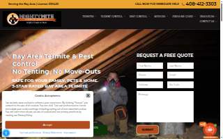 MightyMite Termite Services of Sunnyvale website