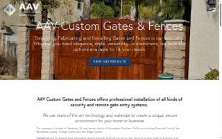 AAV Custom Gates & Fences website