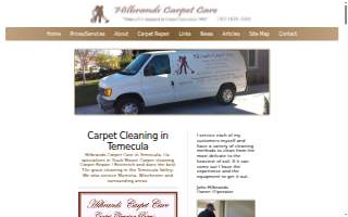 Hilbrands Carpet Care website