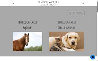 Temecula Creek Veterinary website