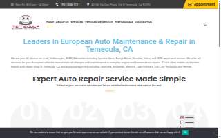 Temecula European Auto Repair website