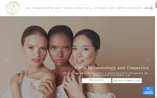 CoCo Dermatology and Cosmetics website