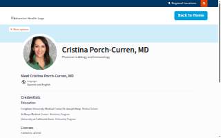 Cristina N. Porch-Curren, MD website