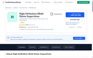 High Definition Mold Home Inspections website