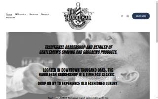 The HandleBar Barbershop website