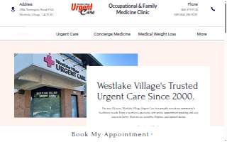 Westlake Village Urgent Care website