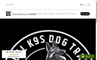 Tactical K9s Dog Training of Tracy website