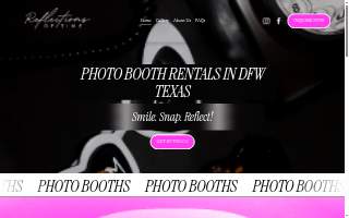 A Reflection of Time Photo Booth Rentals website