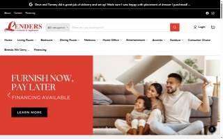 Lenders Furniture website