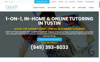 Club Z! In-Home Tutoring of Tustin website
