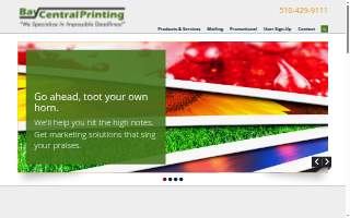 Bay Central Printing website