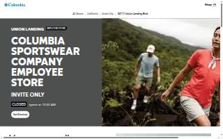 Columbia Sportswear Company Employee Store of Union City website