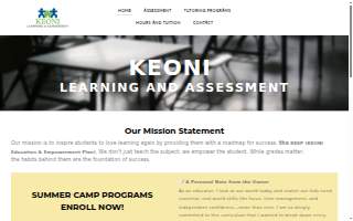 KEONI Learning and Assessment website