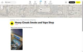 Heavy Clouds Smoke and Vape Shop website