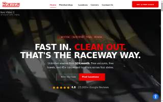 Raceway Express Car Wash website