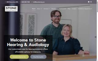 Stone Hearing & Audiology website