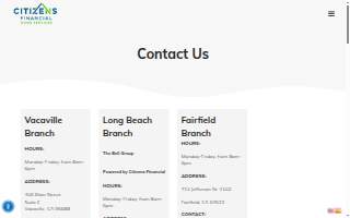 Citizens Financial website