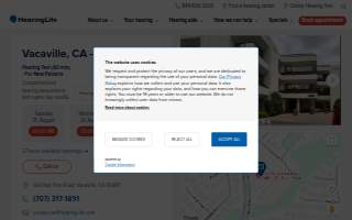 HearingLife Hearing Aid Center of Vacaville CA website