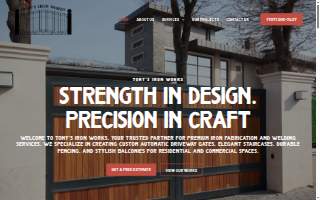 Tonys Iron Works website
