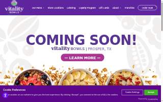 Vitality Bowls of Harrison website