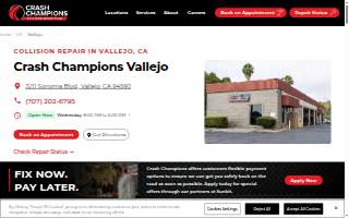 Crash Champions Collision Repair Vallejo website
