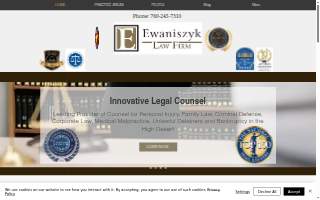 Ewaniszyk Law Firm website