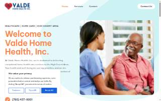 Valde Home Health, Inc. website
