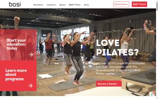 BASI Pilates - Sacramento of Vineyard website