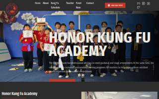 Honor Kung Fu Academy of Vineyard website