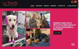 Le Pooch Grooming & Boutique of Vineyard website