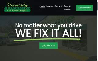 University Automotive of Vineyard website
