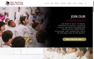 Zen Martial Arts Center of Vineyard website