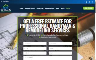 AxJa Professionals, Handyman Service website