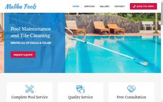 Malibu Pools Visalia website