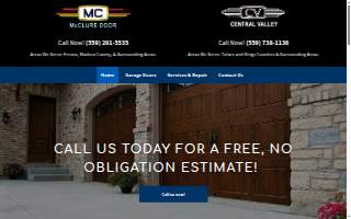 McClure Door Inc dba: Central Valley Overhead Door website