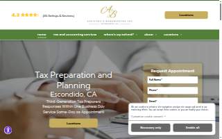 Aguilera's Bookkeeping, Inc. of Vista website