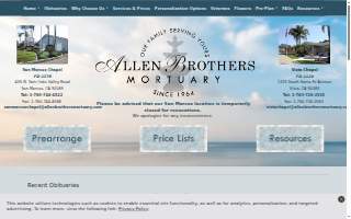Allen Brothers Mortuary of Vista website