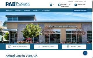 Palomar Animal Hospital website
